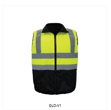 GLO-V1 – FrogWear HV – High-Visibility Reversible Insulated Safety Vest