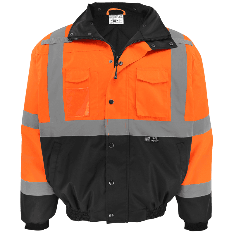 GLO-EB4 – FrogWear® HV – High-Visibility Orange Winter Bomber Jacket